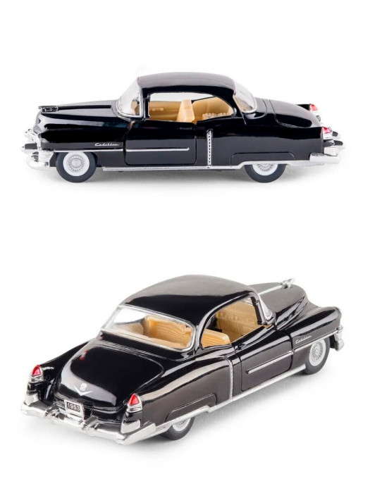 Металлическая машинка Kinsmart 1:43 «1953 Cadillac Series 62 Coupe» инерционная, чёрная
