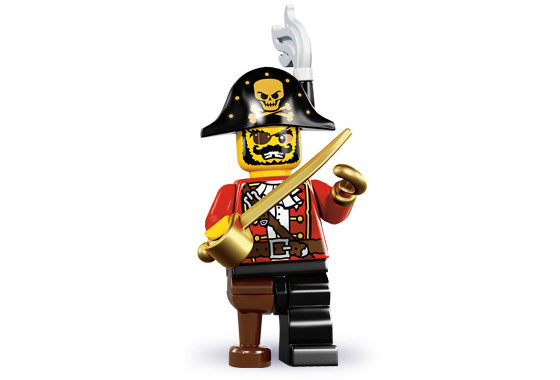 8833_15 Капитан пиратов - Коллекционная минифигурка Лего - серия 8 8833-15 8833-15