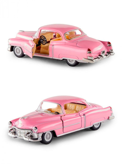 Металлическая машинка Kinsmart 1:43 «1953 Cadillac Series 62 Coupe» инерционная, розовая KT5339D-4