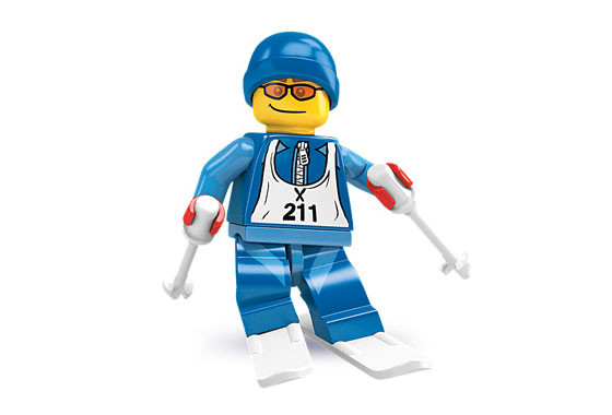 8684_12 Лыжник - Коллекционная минифигурка Лего - серия 2 8684-12 8684-12