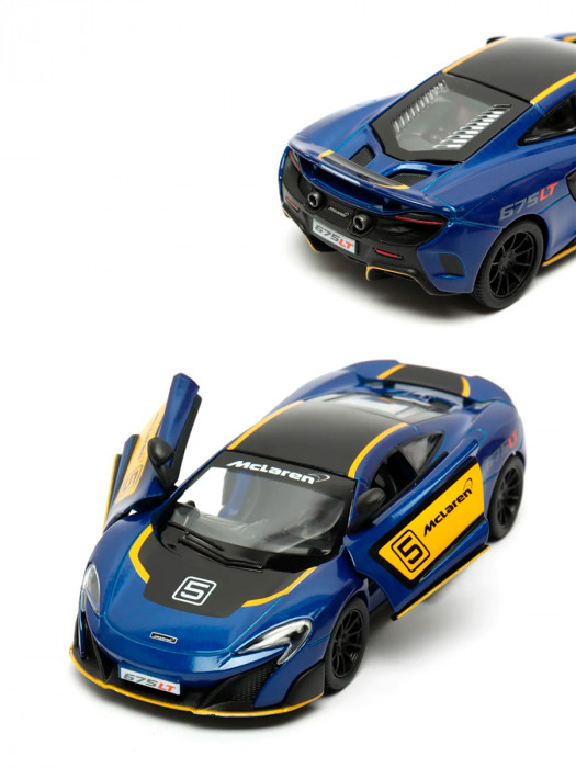 Машинка металлическая Kinsmart 1:36 «McLaren 675LT Exclusive Edition» инерционная, синяя KT5392DF-3