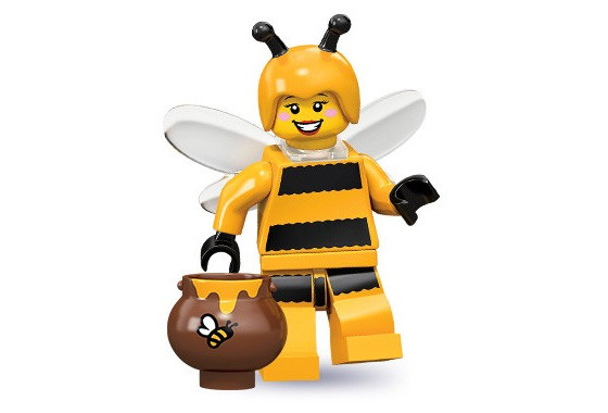 71001-07 Девушка в костюме пчелы - Коллекционная минифигурка Лего - серия 10 71001_07 71001_07