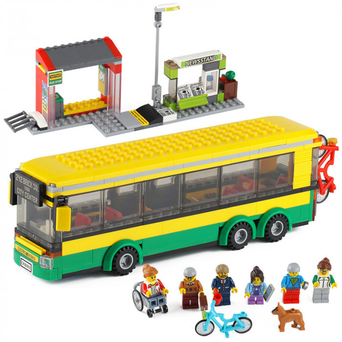 Конструктор аналог Лего Сити 60154 Автобусная остановка A19079