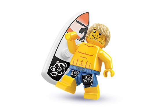 8684_15 Серфингист - Коллекционная минифигурка Лего - серия 2 8684-15 8684-15