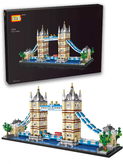 Конструктор LOZ Архитектура: Лондонский Тауэрский мост (мини детали) 1026