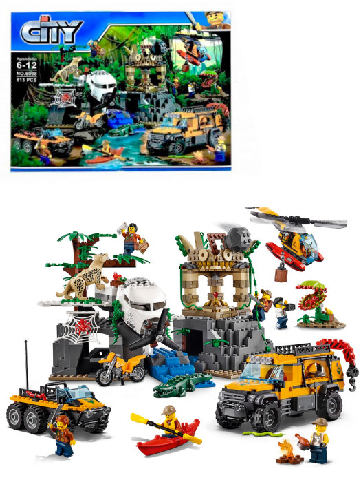 Конструктор аналог Lego City 60161 База исследователей джунглей 6098