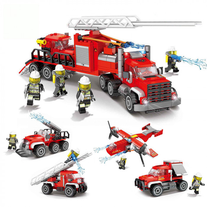 Конструктор KAZI Пожарная помощь (4 в 1) KY80534