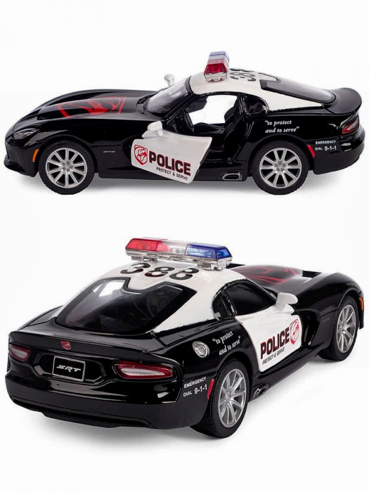 Металлическая машинка Kinsmart 1:36 «2013 SRT Viper GTS (Полиция)» инерционная KT5363DP