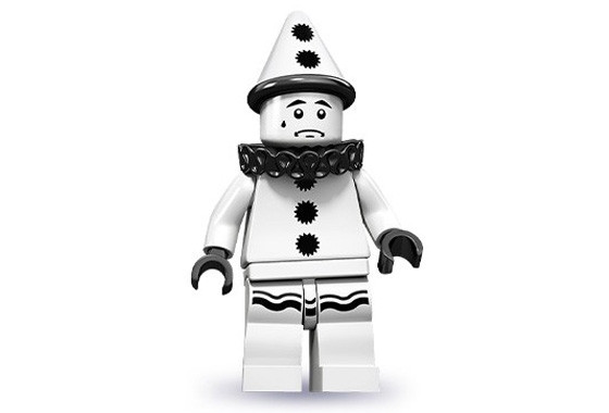 71001-11 Грустный клоун - Коллекционная минифигурка Лего - серия 10 71001_11 71001_11