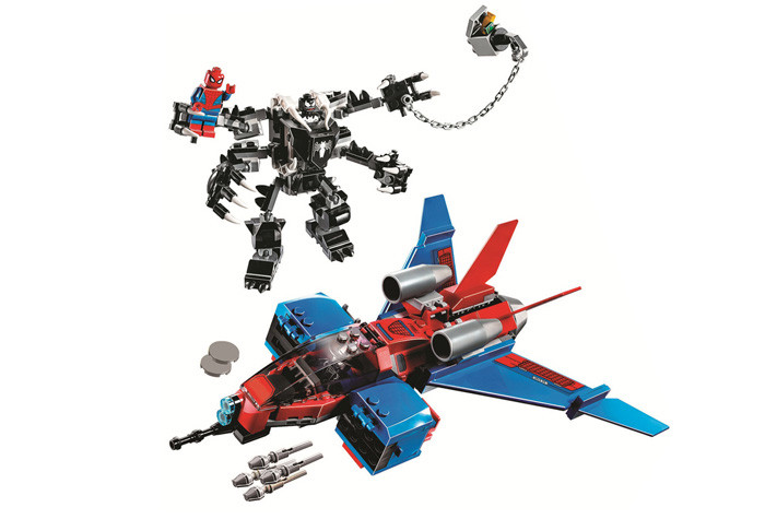 Конструктор LARI аналог LEGO 76150 Реактивный самолёт Человека-Паука против Робота Венома 11500