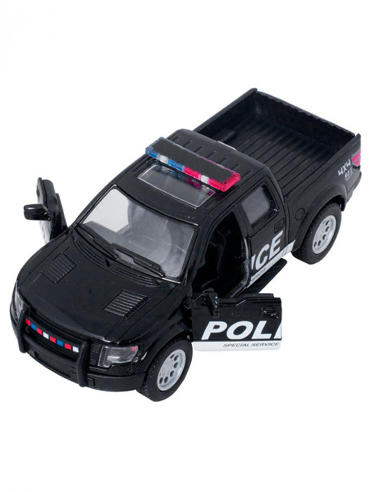 Металлическая машинка Kinsmart 1:46 «2013 Ford F-150 SVT Raptor SuperCrew (Полиция)» инерционная KT5365DPR-2