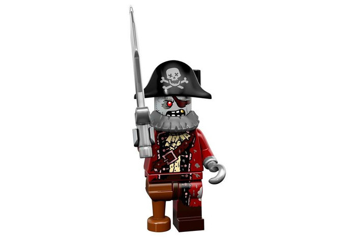 Коллекционная минифигурка Лего (серия 14) - Зомби-пират 71010-02