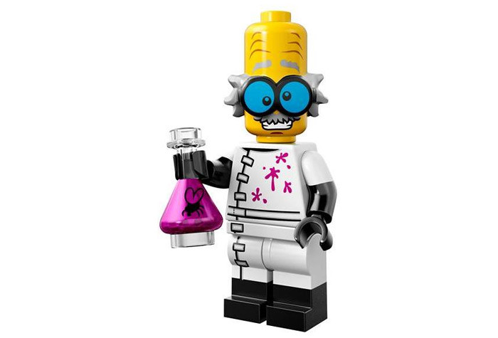[без пакета] 71010-03 Сумасшедший учёный - Коллекционная минифигурка Лего - серия 14 71010-03 71010-03