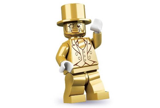 71001-GOLD Мистер Голд (Mr. Gold) - Коллекционная минифигурка Лего - серия 10 71001_GOLD 71001_GOLD