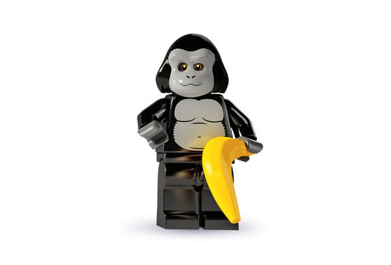 [без пакета] 8803_08 Человек в костюме гориллы - Коллекционная минифигурка Лего - серия 3 8803-08 8803-08