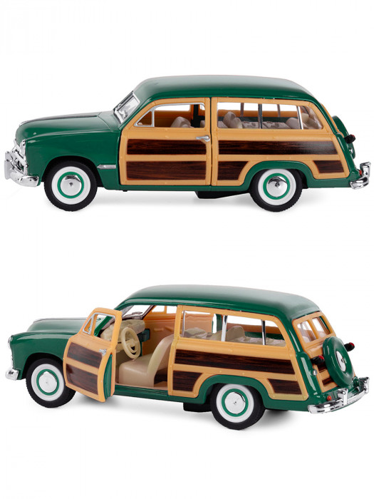 Машинка металлическая Kinsmart 1:40 «1949 Ford Woody Wagon» инерционная, зелёная