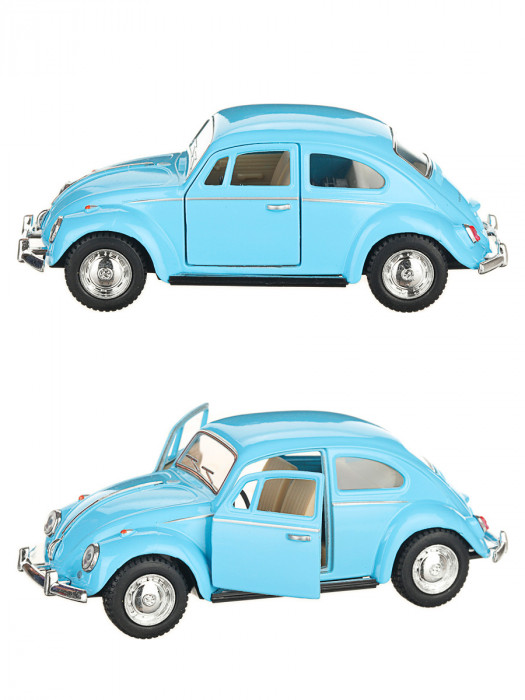 Металлическая машинка Kinsmart 1:32 «1967 Volkswagen Classical Beetle» инерционная, голубая KT5375D-1