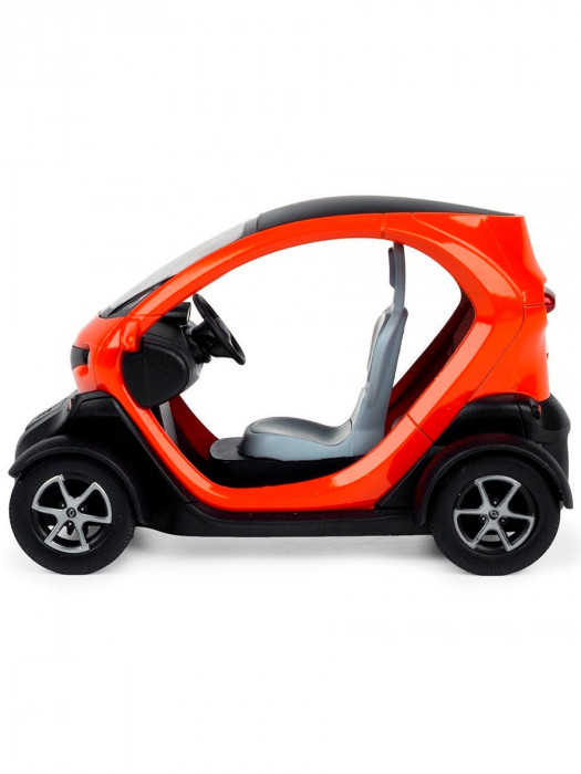 Металлическая машинка Kinsmart 1:18 «Renault Twizy» инерционная, оранжевая KT5111D-1