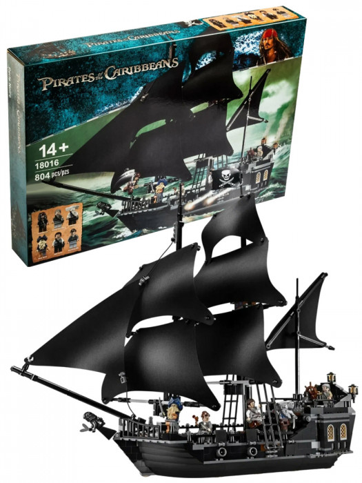 Конструктор аналог Лего Пираты Карибского моря 4184 Чёрная Жемчужина 18016