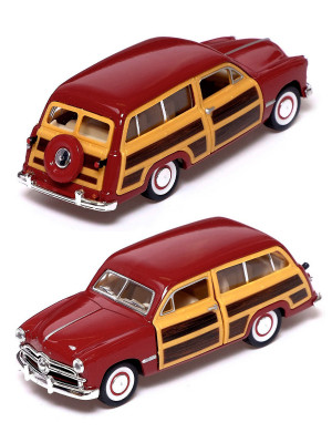 Машинка металлическая Kinsmart 1:40 «1949 Ford Woody Wagon» инерционная, красная