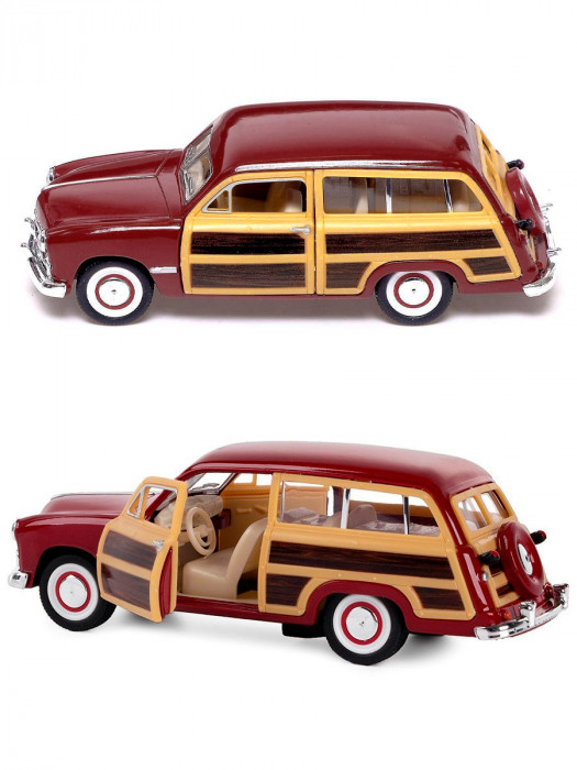 Машинка металлическая Kinsmart 1:40 «1949 Ford Woody Wagon» инерционная, красная