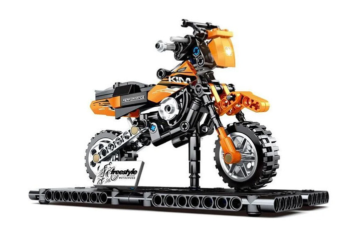 Конструктор Sembo Block Коллекционная модель мотоцикла (оранжевый) 701101
