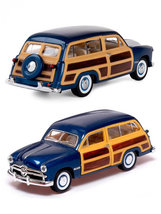 Машинка металлическая Kinsmart 1:40 «1949 Ford Woody Wagon» инерционная, синяя KT5402D-4