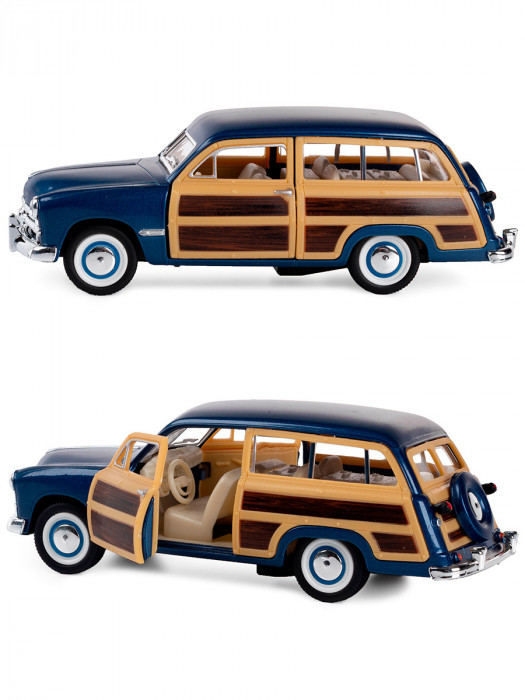Машинка металлическая Kinsmart 1:40 «1949 Ford Woody Wagon» инерционная, синяя KT5402D-4