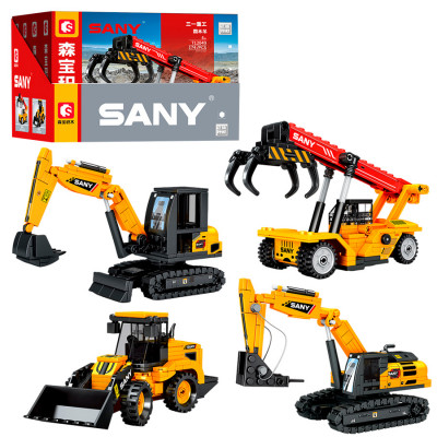 Конструктор Sembo Block Строительная техника SANY (4 в 1)