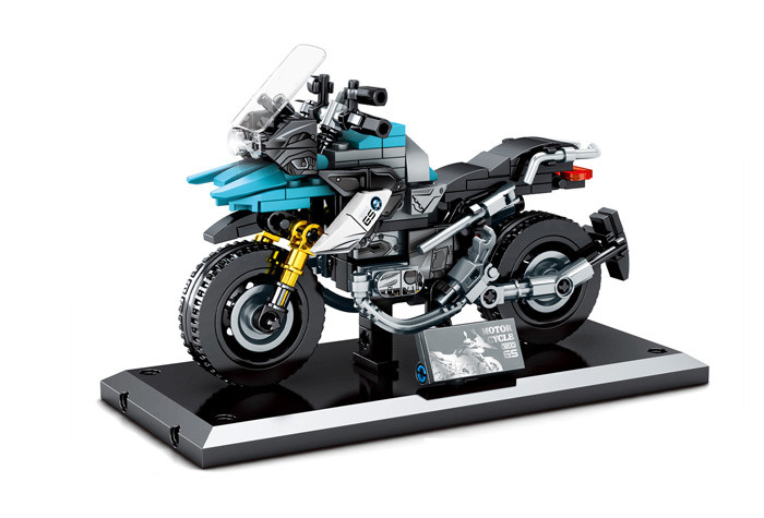 Конструктор Sembo Block Коллекционная модель мотоцикла (синий) 701108