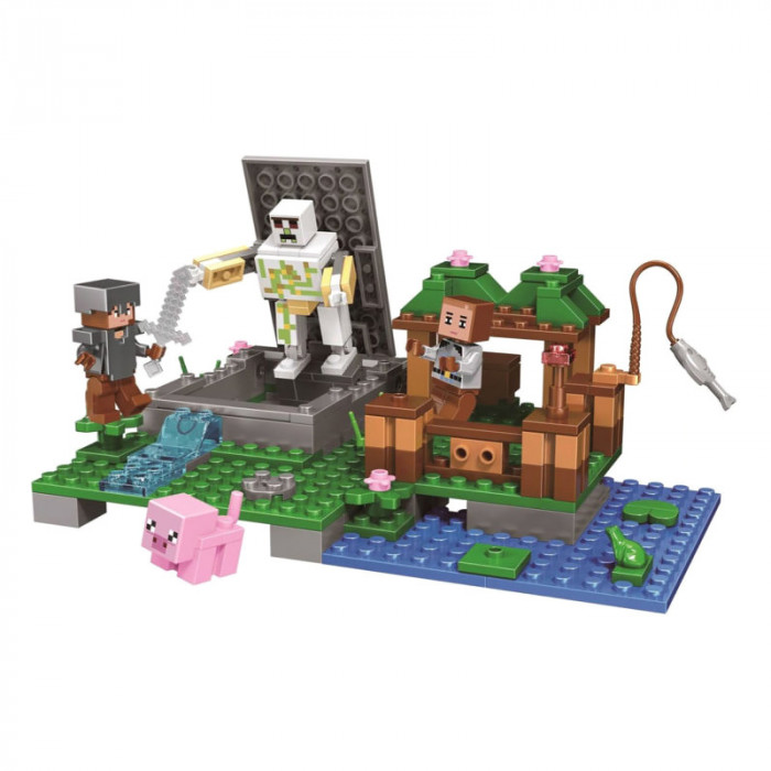 Конструктор BELA аналог Lego Minecraft Голем на ферме 10962