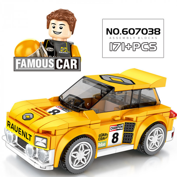 Конструктор Sembo Block Раллийный автомобиль (жёлтый) 607038