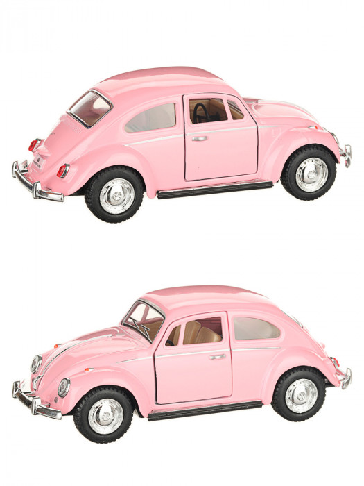 Металлическая машинка Kinsmart 1:32 «1967 Volkswagen Classical Beetle» инерционная, розовая KT5375D-4