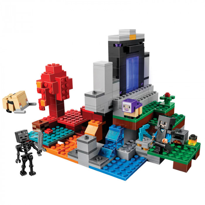 Конструктор LARI аналог Lego Minecraft 21172 Разрушенный портал 60074