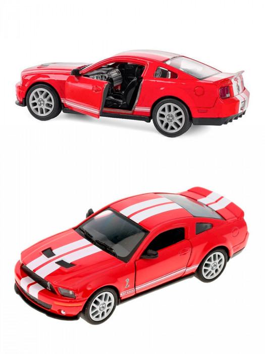 Металлическая машинка Kinsmart 1:38 «2007 Ford Shelby GT500» инерционная, красная KT5310D-1