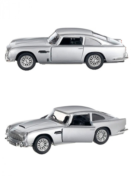 Металлическая машинка Kinsmart 1:38 «Aston Martin DB5» инерционная, серебристая KT5406D-3