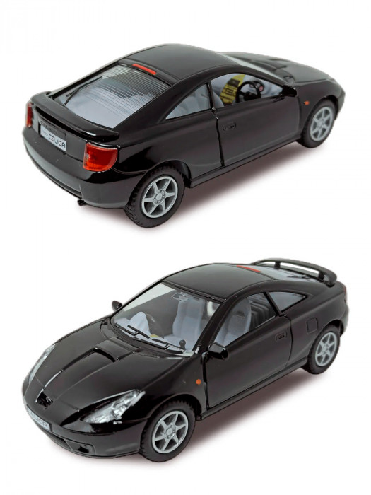 Металлическая машинка Kinsmart 1:34 «Toyota Celica» инерционная, чёрная KT5038D-4