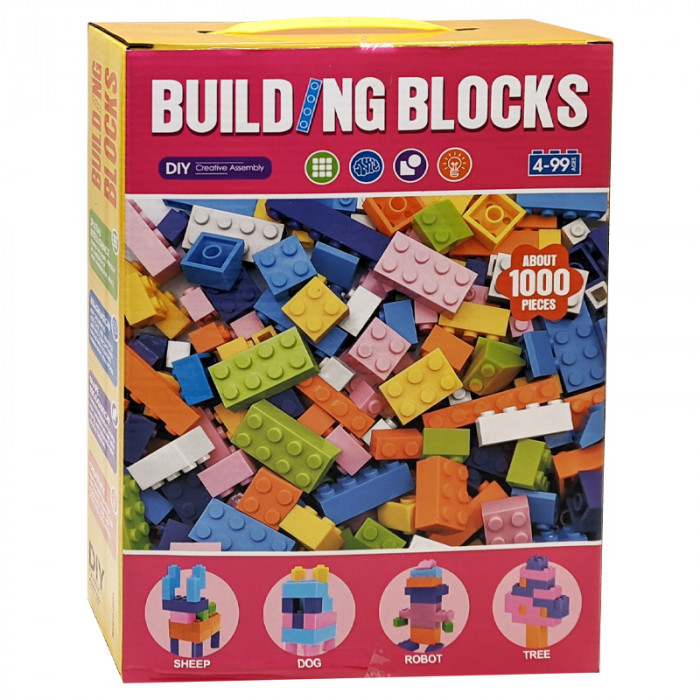 Конструктор Набор кубиков для девочек: основные элементы, 1000 деталей DB001B-1
