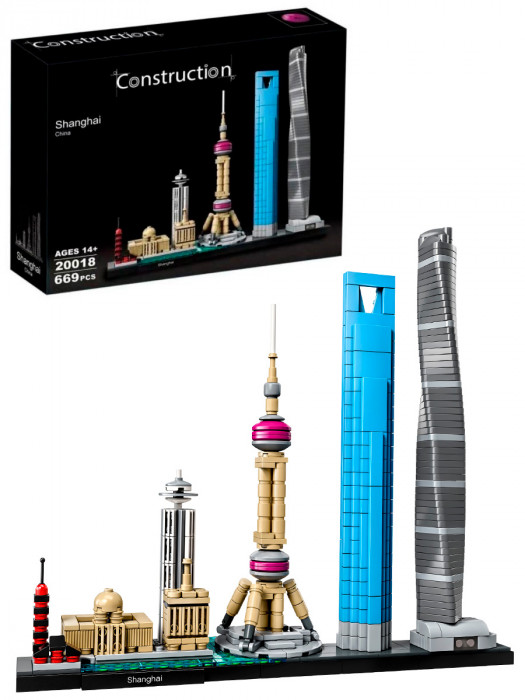 Конструктор аналог Лего Архитектура 21039: Шанхай 20018