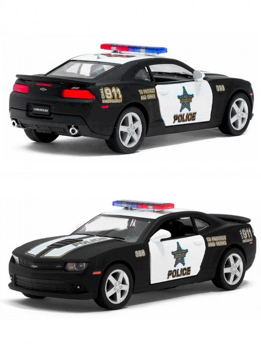 Металлическая машинка Kinsmart 1:38 «2014 Chevrolet Camaro (Полиция)» инерционная KT5383DP