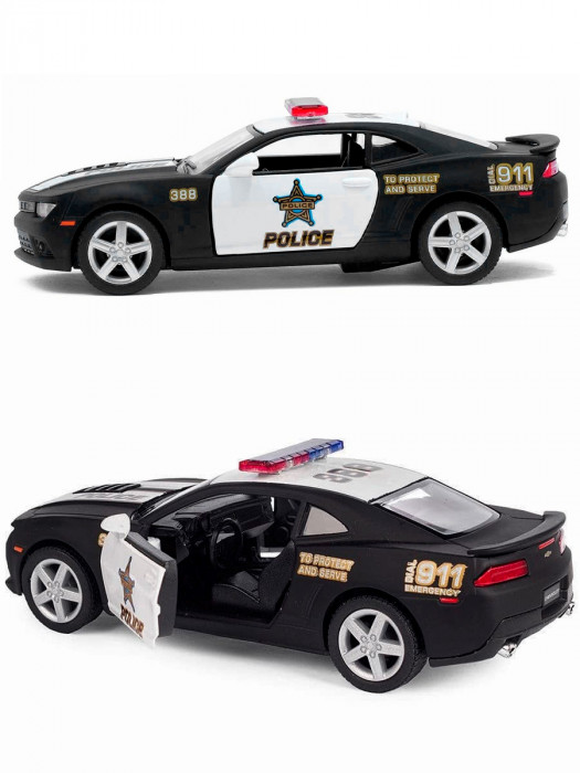 Металлическая машинка Kinsmart 1:38 «2014 Chevrolet Camaro (Полиция)» инерционная KT5383DP