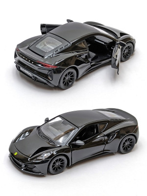 Металлическая машинка Kinsmart 1:34 «2021 Lotus Emira» инерционная, чёрная