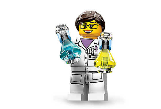 71002-11 Девушка-учёный - Коллекционная минифигурка Лего - серия 11 71002-11 71002-11