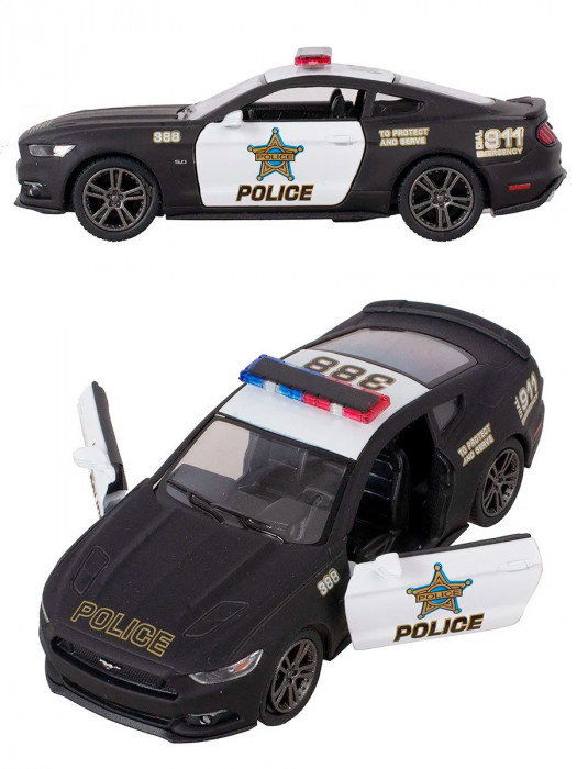 Металлическая машинка Kinsmart 1:38 «2015 Ford Mustang GT (Полиция)» инерционная KT5386DP