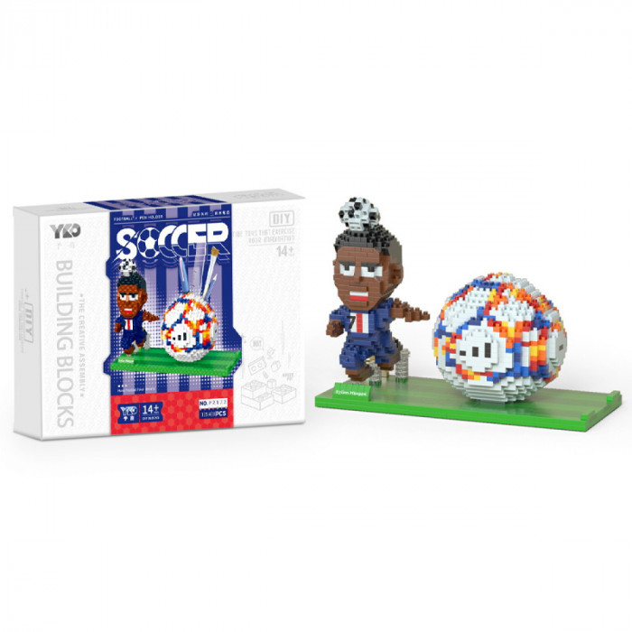 Конструктор YKO Органайзер с футболистом: Mbappe (мини детали)