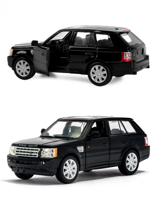 Металлическая машинка Kinsmart 1:38 «Range Rover Sport» инерционная, чёрная KT5312D-4