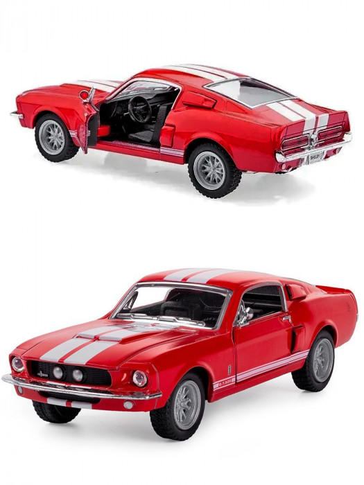 Металлическая машинка Kinsmart 1:38 «1967 Shelby GT500» инерционная, красная KT5372D-1