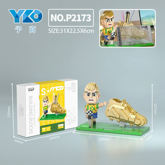 Конструктор YKO Органайзер с футболистом: Neymar (мини детали) P2173