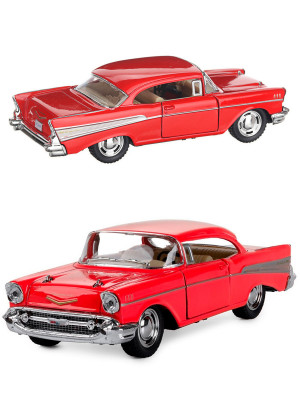 Металлическая машинка Kinsmart 1:40 «1957 Chevrolet Bel Air» инерционная, красная