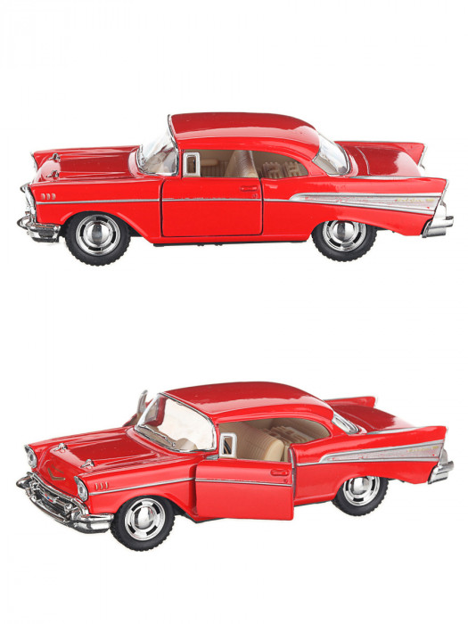 Металлическая машинка Kinsmart 1:40 «1957 Chevrolet Bel Air» инерционная, красная